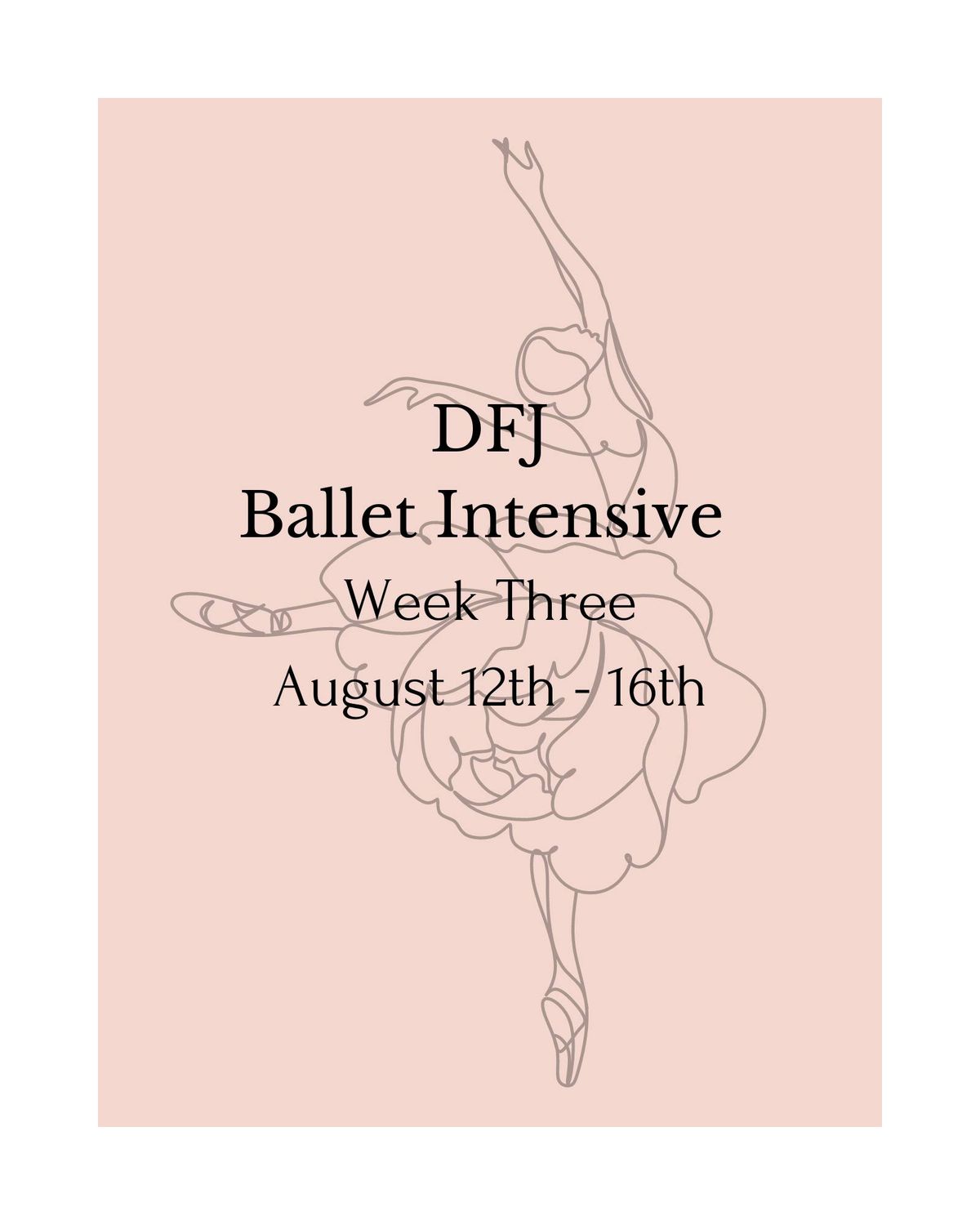 Dancing for Joy: Ballet Intensive: August 12-16 (week three)