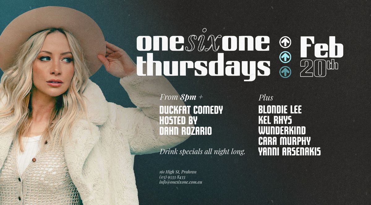 Blondie Lee + Duckfat Comedy Afterparty | onesixone Thursdays