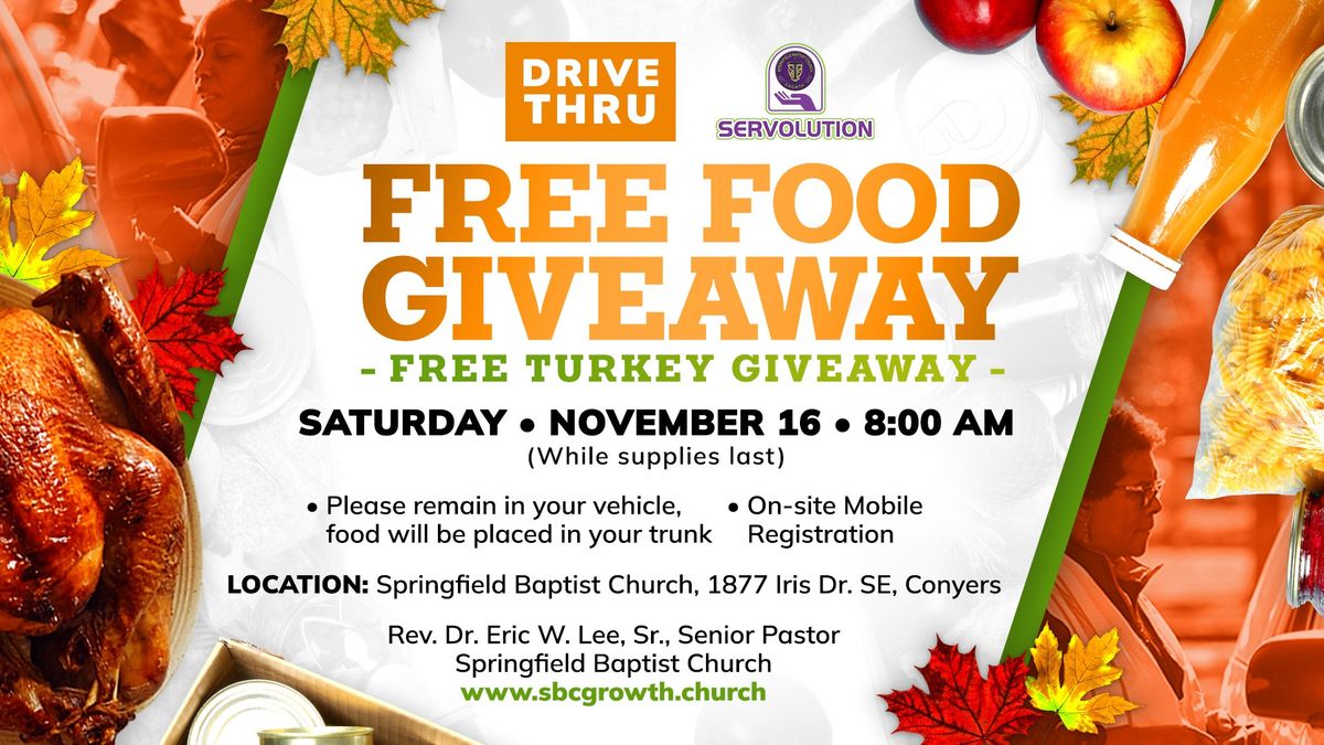 Annual Food Distribution and 1000 Turkey Giveaway