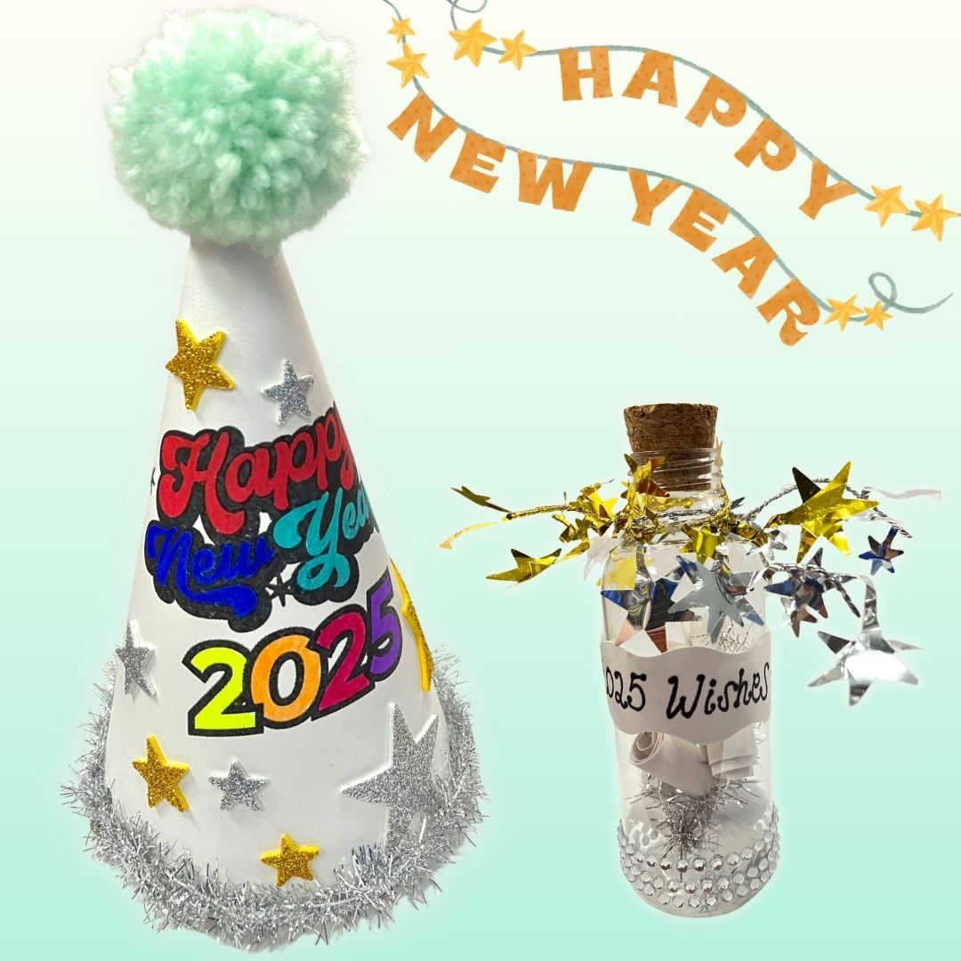 Kids' Class: NYE Wish Bottles & Hats