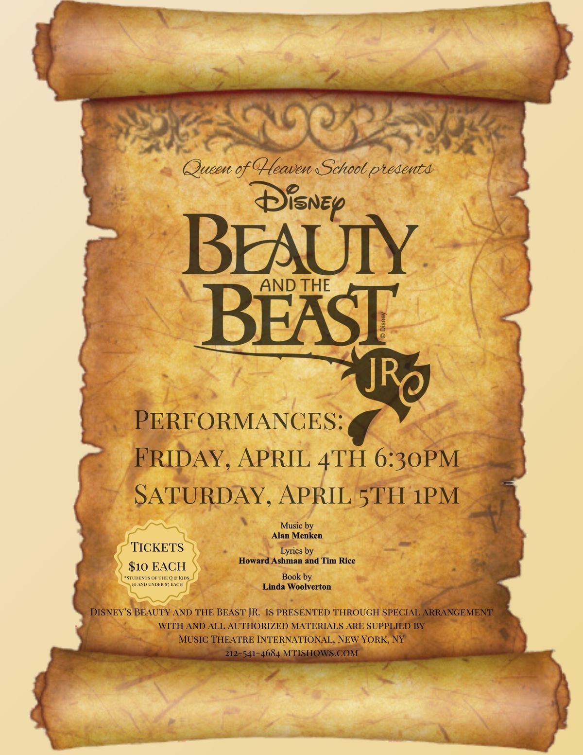 Beauty and the Beast Jr.- Spring Musical