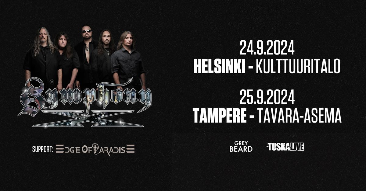 TuskaLive: Symphony X (US), 25.9.2024, Tavara-Asema, Tampere