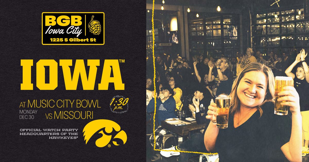 Hawkeye Football Watch Party at Big Grove Iowa City | Iowa vs. Missouri at the Music City Bowl