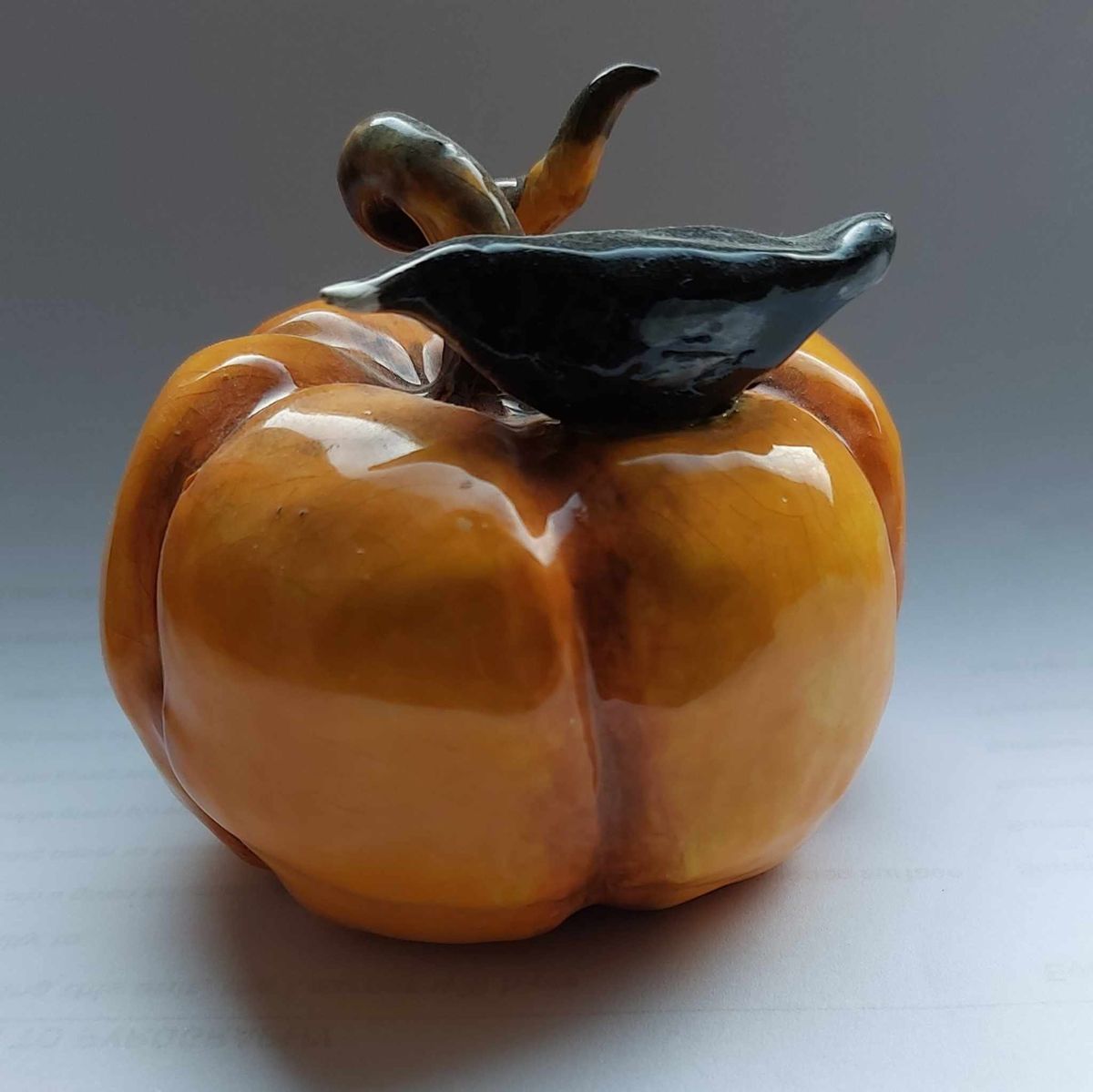 Ceramics: pinch pot pumpkin