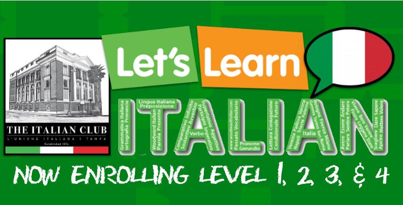 Italian Language Classes at the Italian Club!