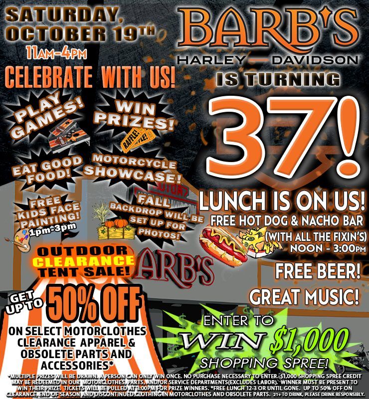 Barb's H-D 37th Anniversary Celebration!