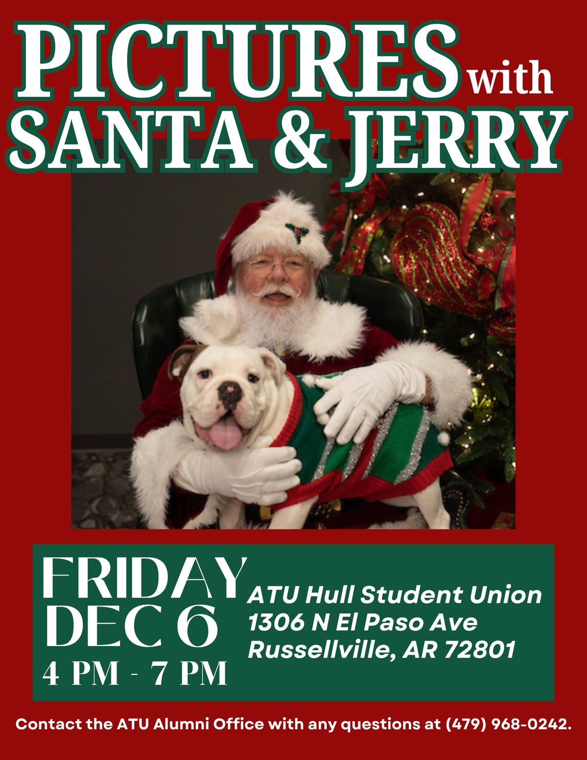 FREE Pictures with Jerry the Bulldog & Santa Claus