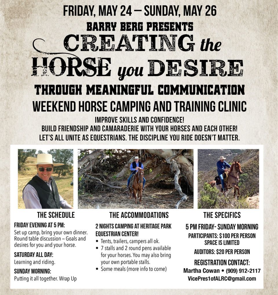 Horsemanship Clinic with Clinician Barry Berg