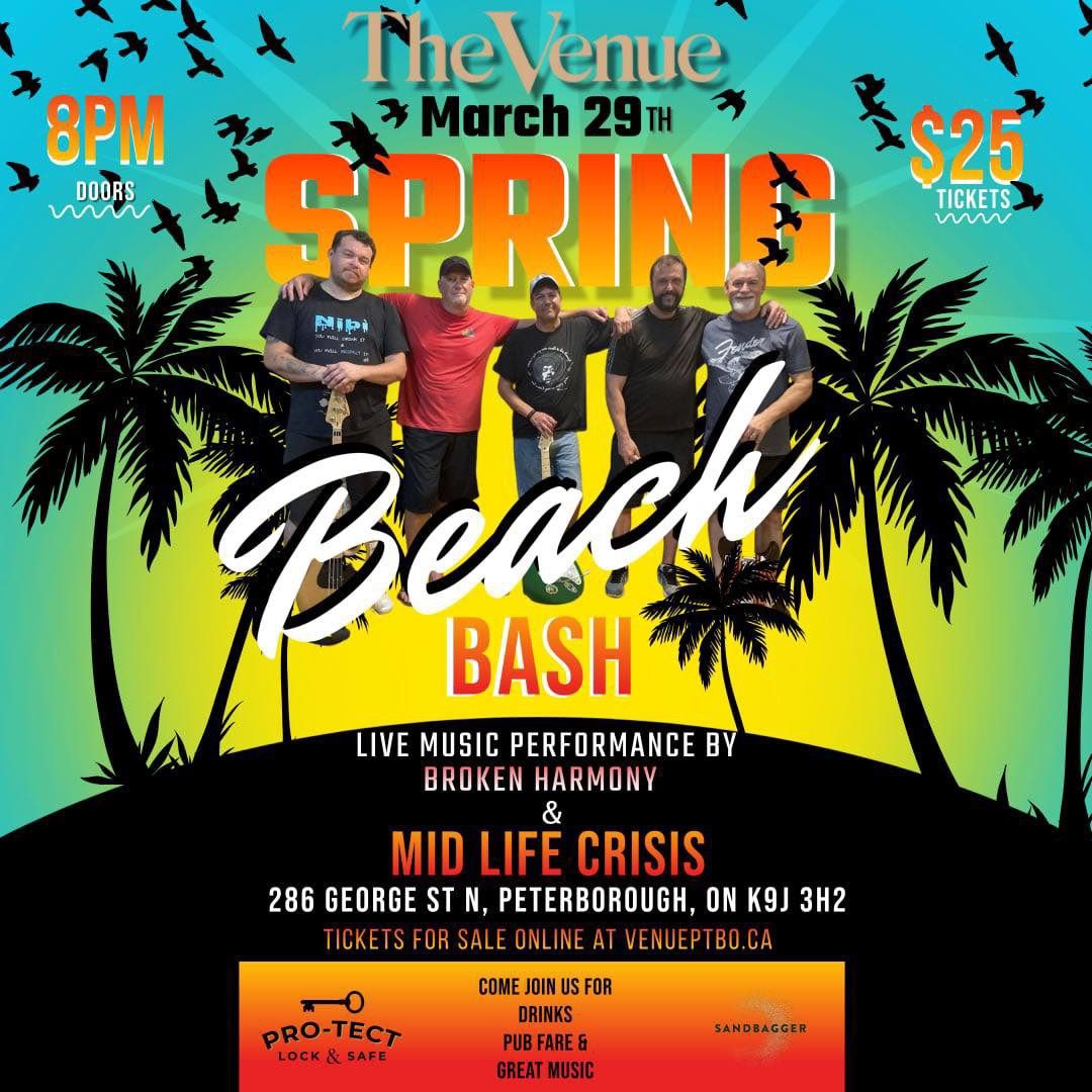 Spring Beach Bash with Mid Life Crisis