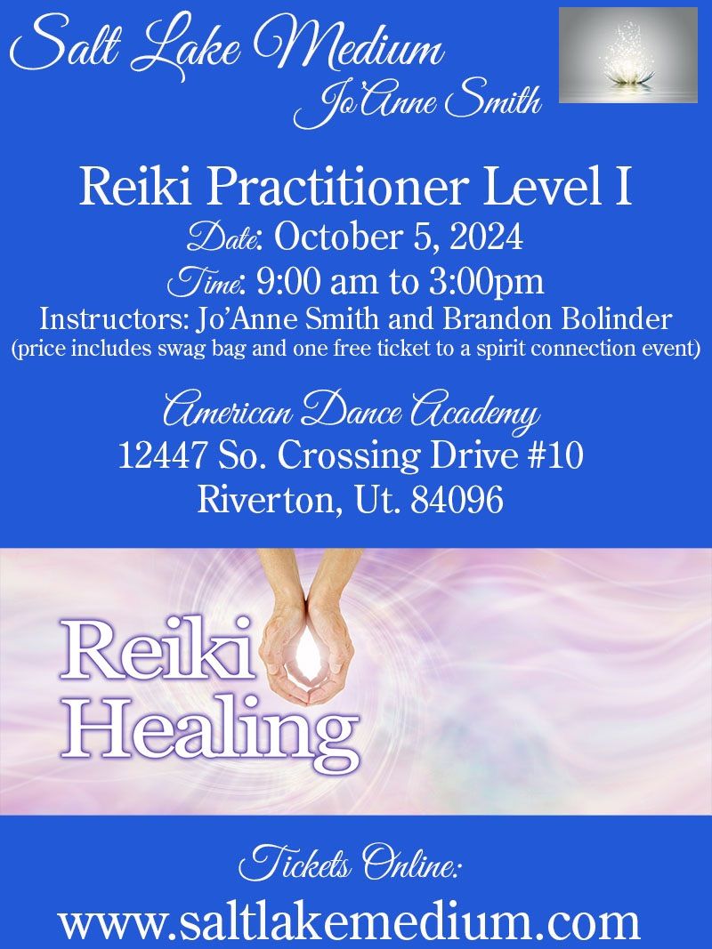 REIKI PRACTITIONER LEVEL I CERTIFICATION W\/JO\u2019ANNE SMITH & BRANDON BOLINDER