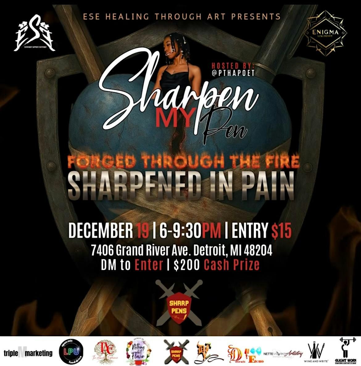 Sharpen My Pen: Forged Through Fire  Poetry Night