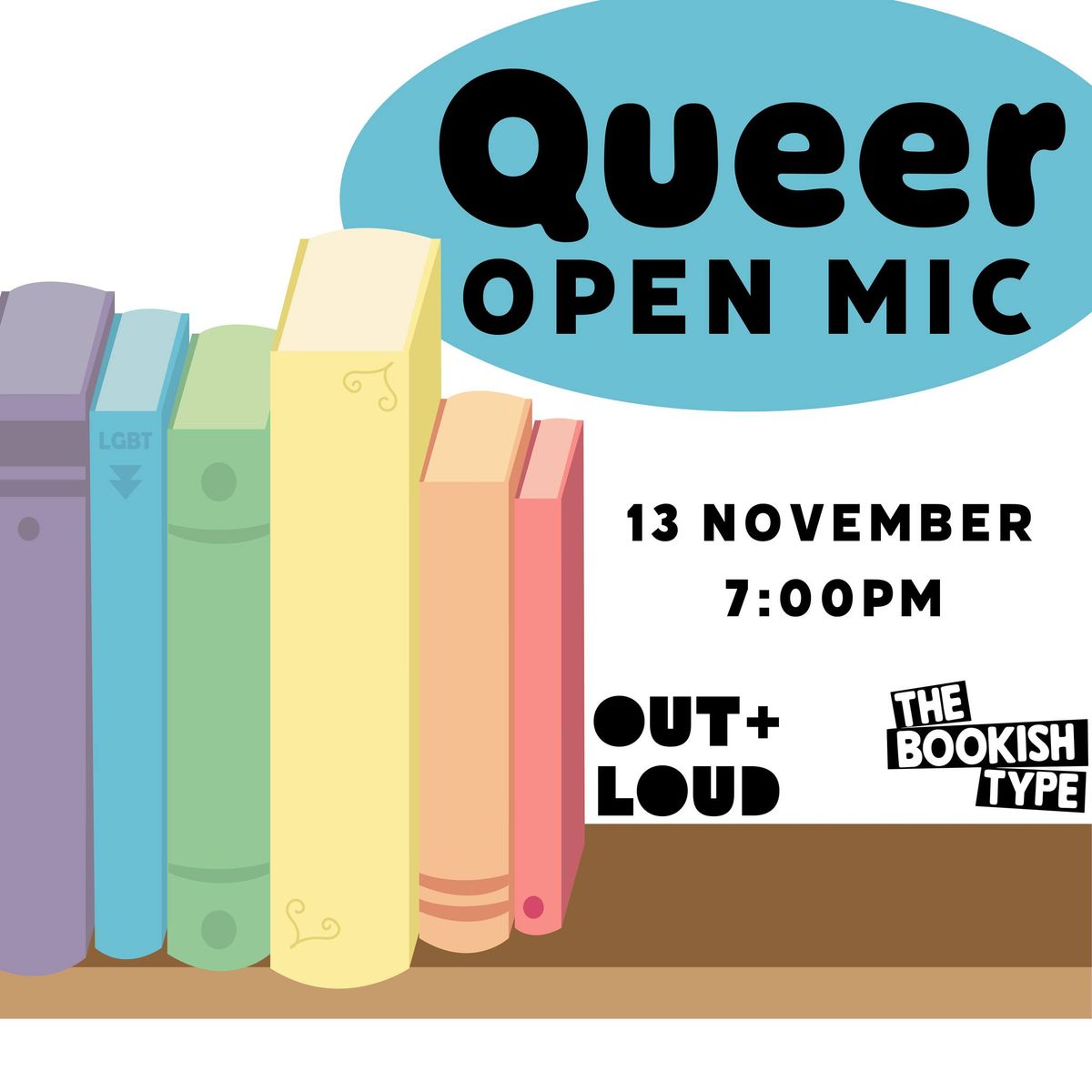 Queer Open Mic @ The Bookish Type