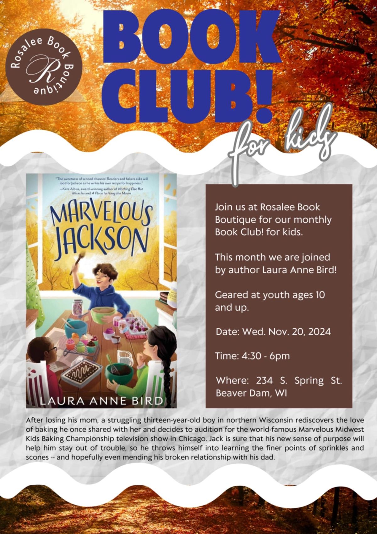 Kids Book Club\/Author Event