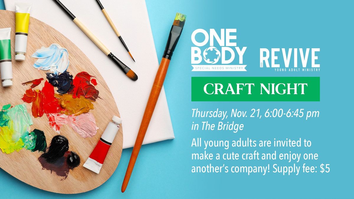 REVIVE & One Body Craft Night