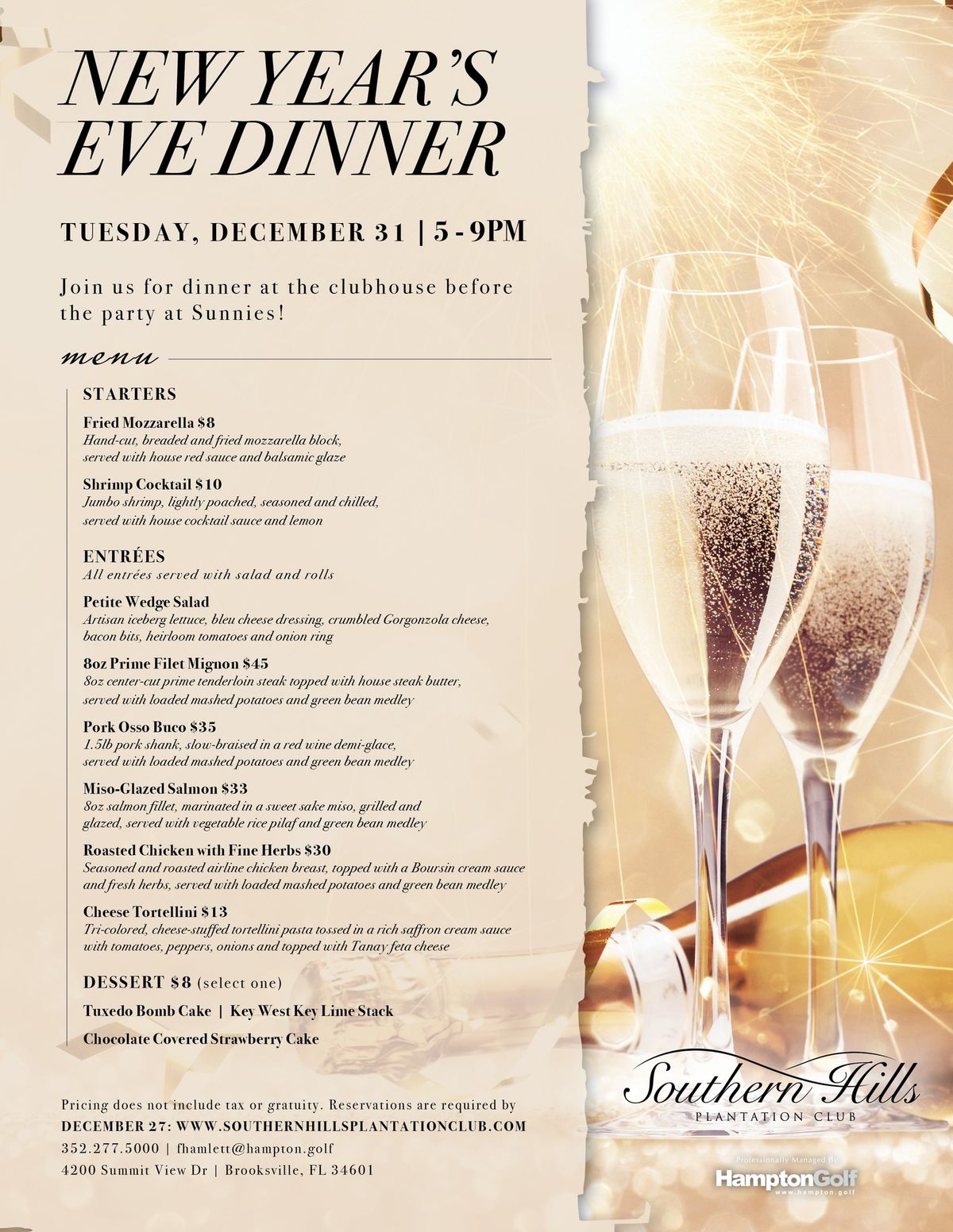 New Year's Eve Dinner (Member Event)