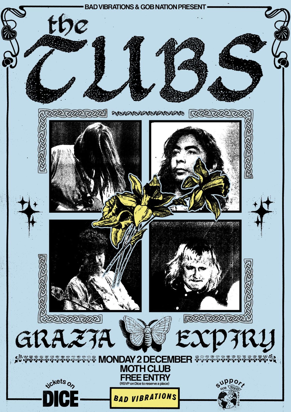 The Tubs. Free Show at Moth Club w\/ Grazia + Expiry