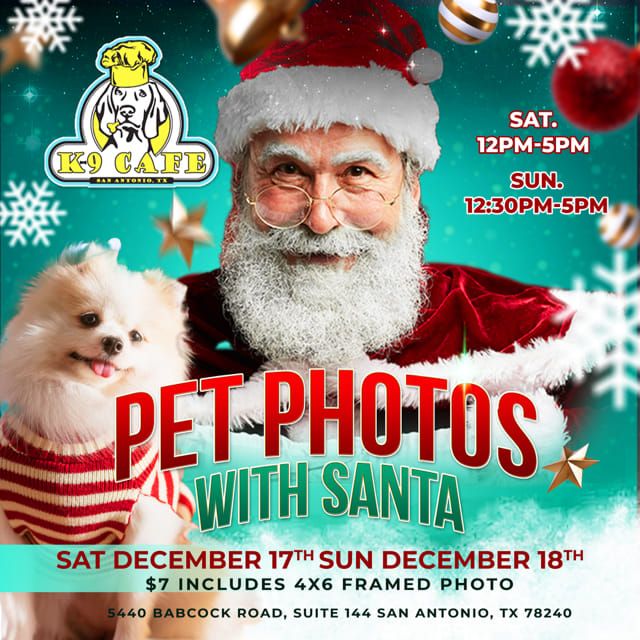 Pet Photos with Santa at K9 Cafe!