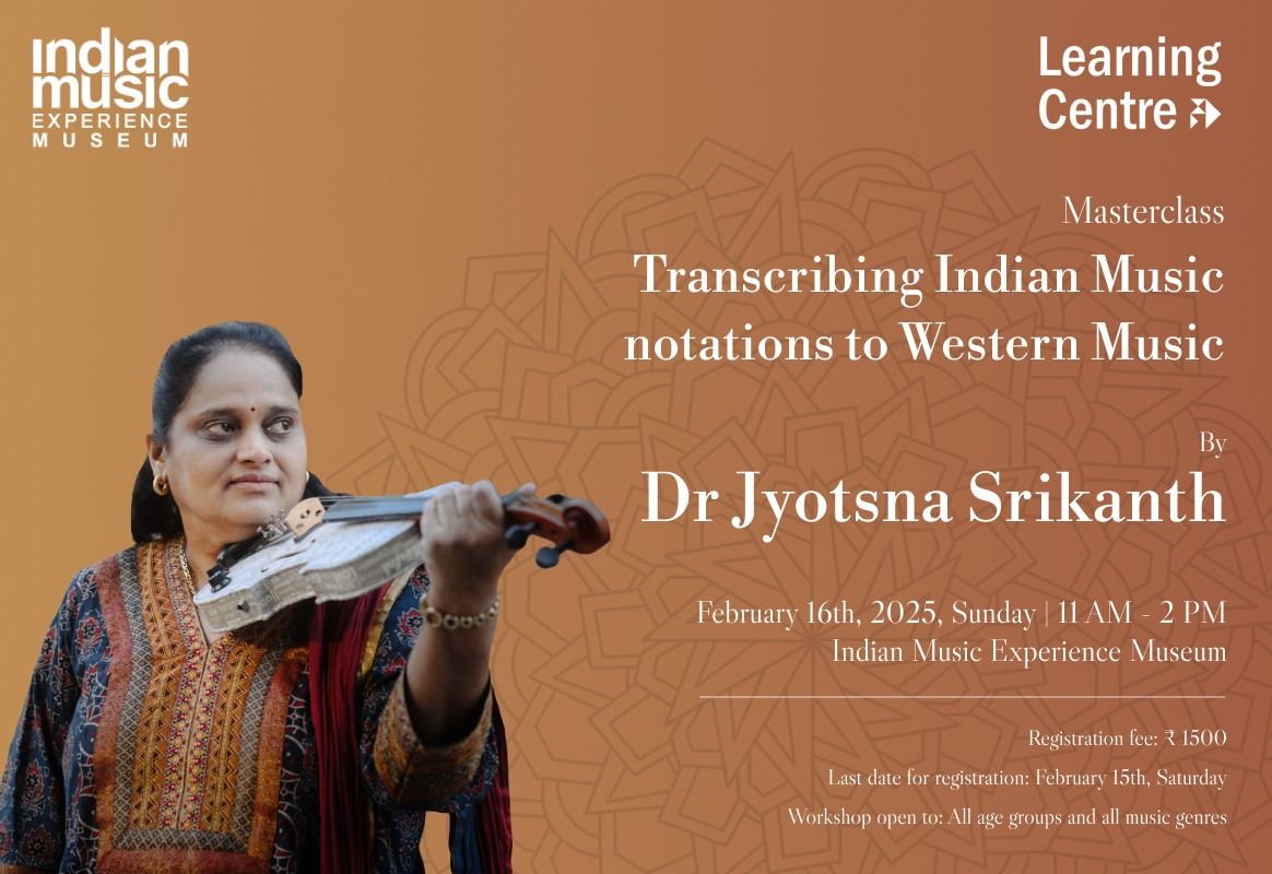 Masterclass: Transcribing Indian Music notations to Western Music