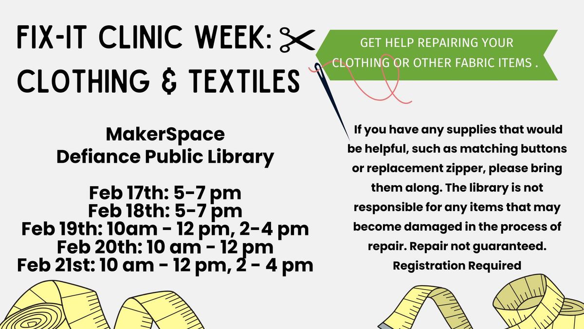 Fix-it Clinic: Clothing & Textiles