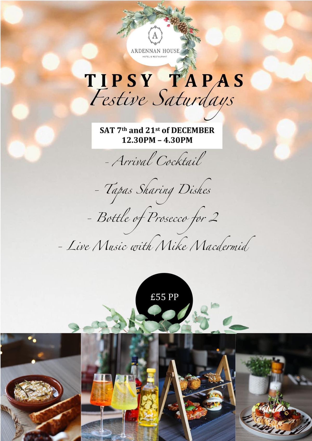 Festive Tipsy Tapas Saturdays