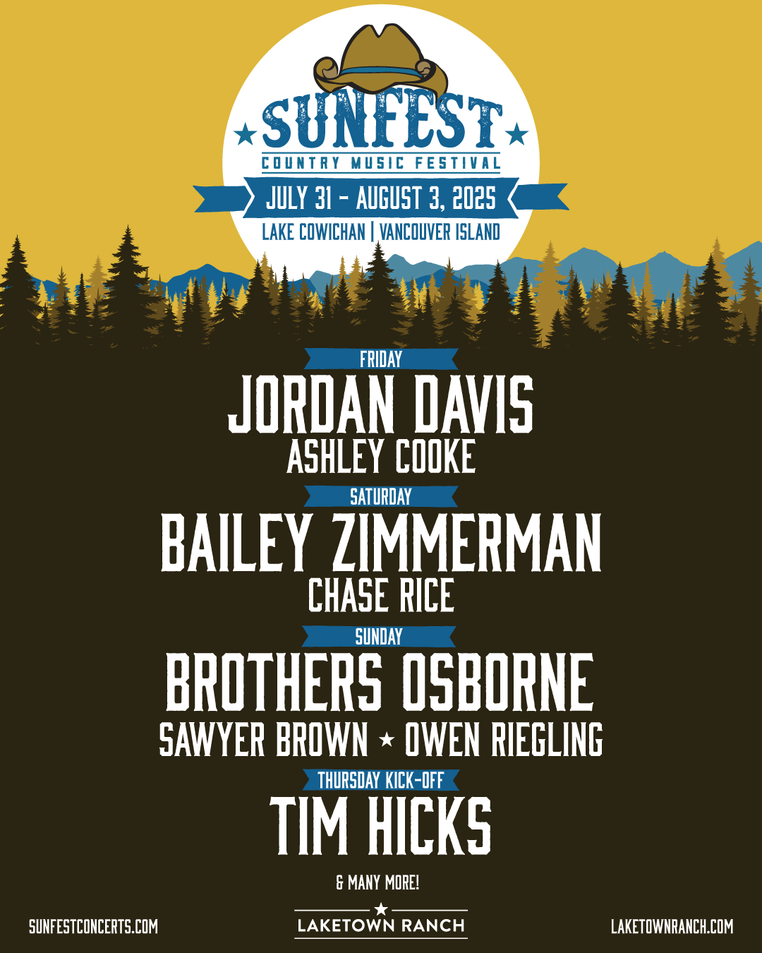 Sunfest Country Music Festival - Saturday at Laketown Ranch Music and Recreation Park