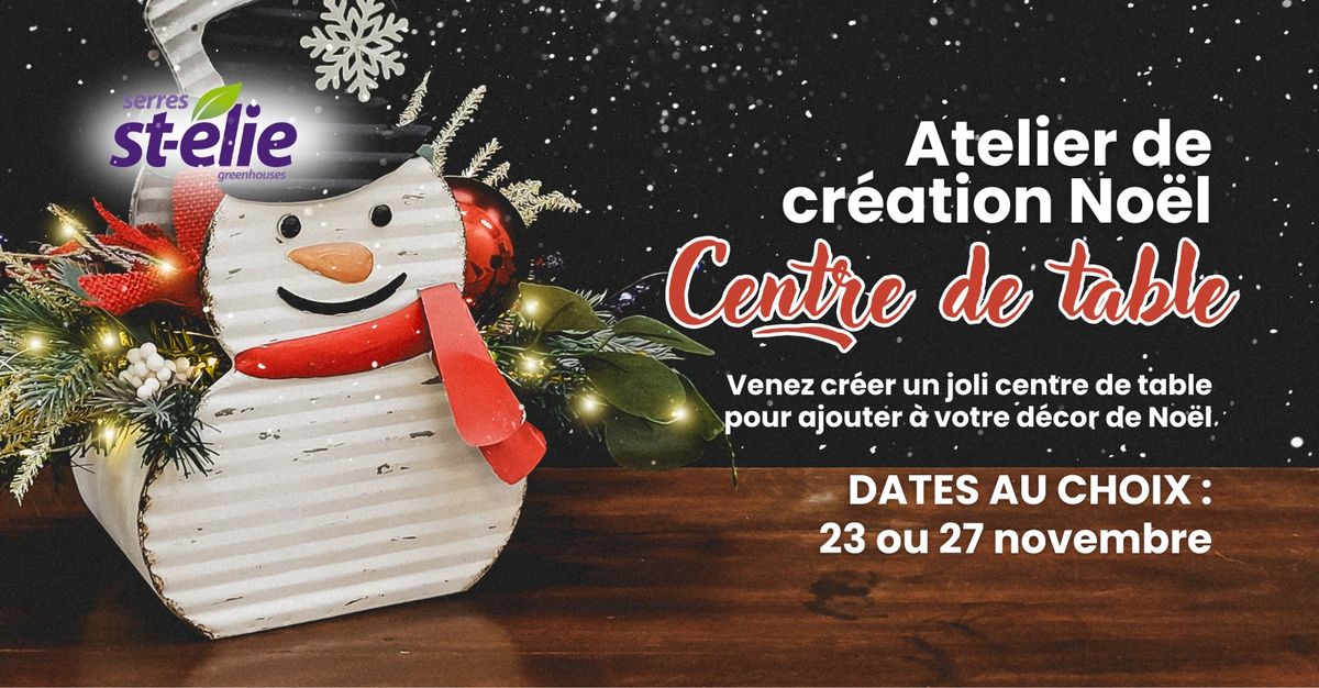 ATELIER DE CR\u00c9ATION | Centre de table artificiel \u2603\ufe0f