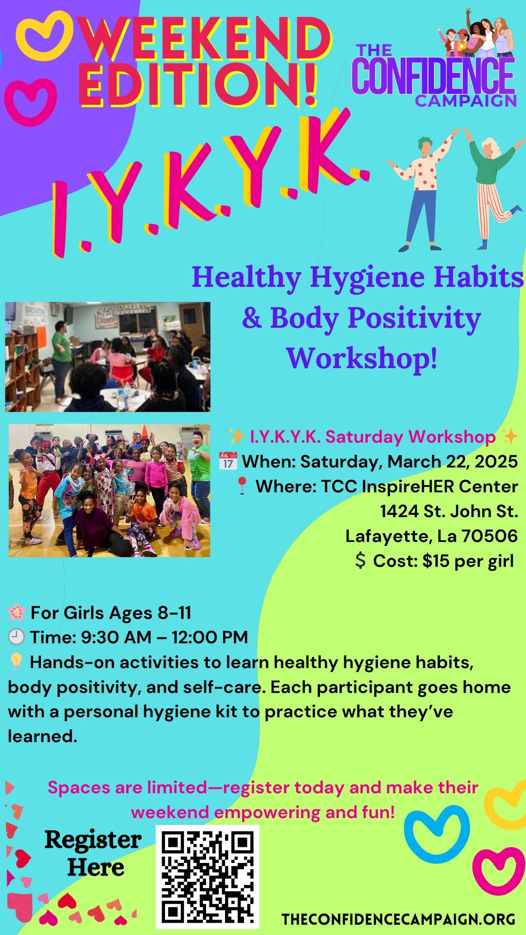 IYKYK Weekend Editon: Healthy Hygiene Habits and Body Positivity Workshop for girls (Ages 8-11)