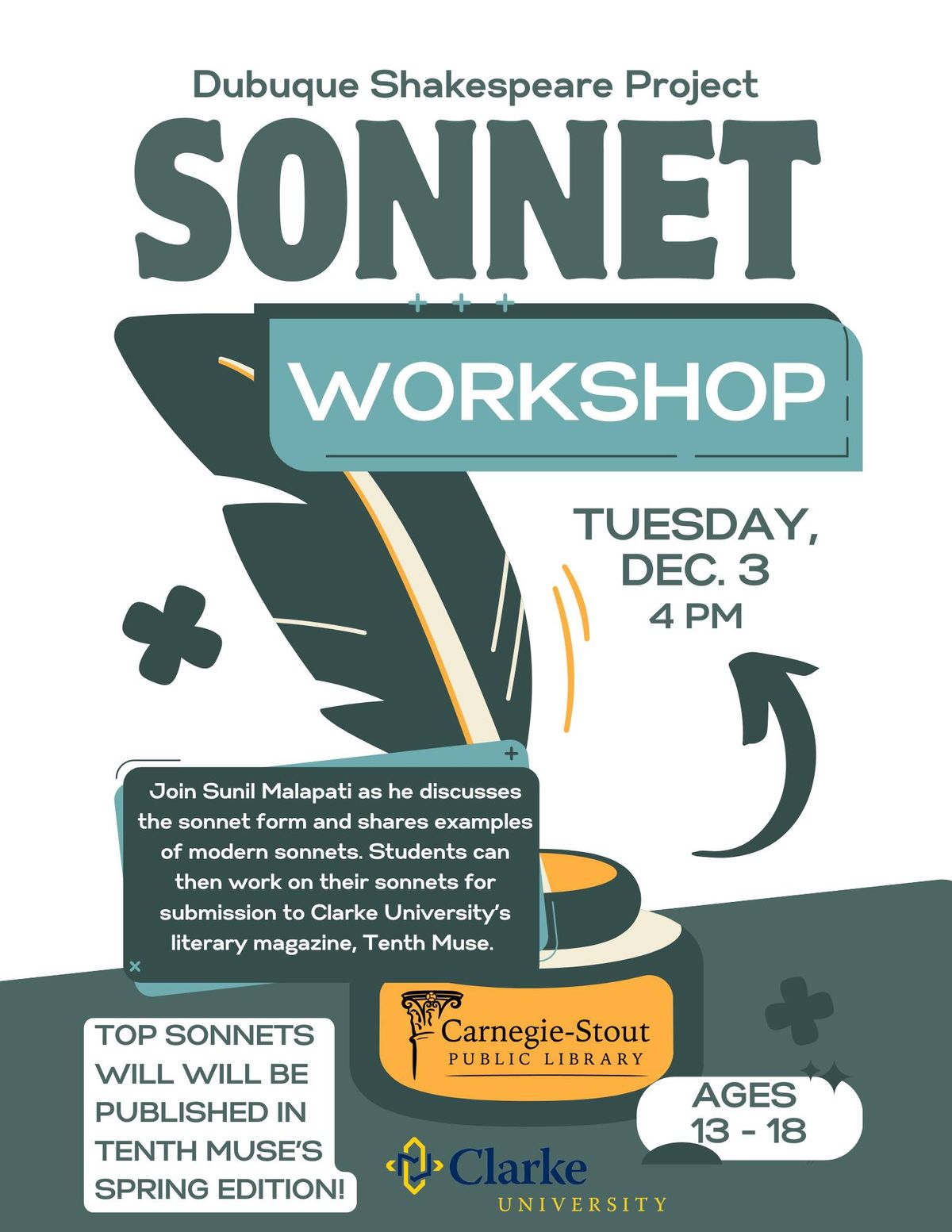 Dubuque Shakespeare Project Sonnet Workshop