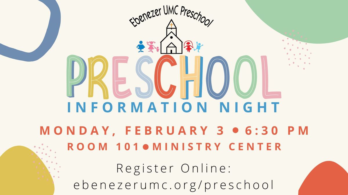 Ebenezer Preschool Information Night