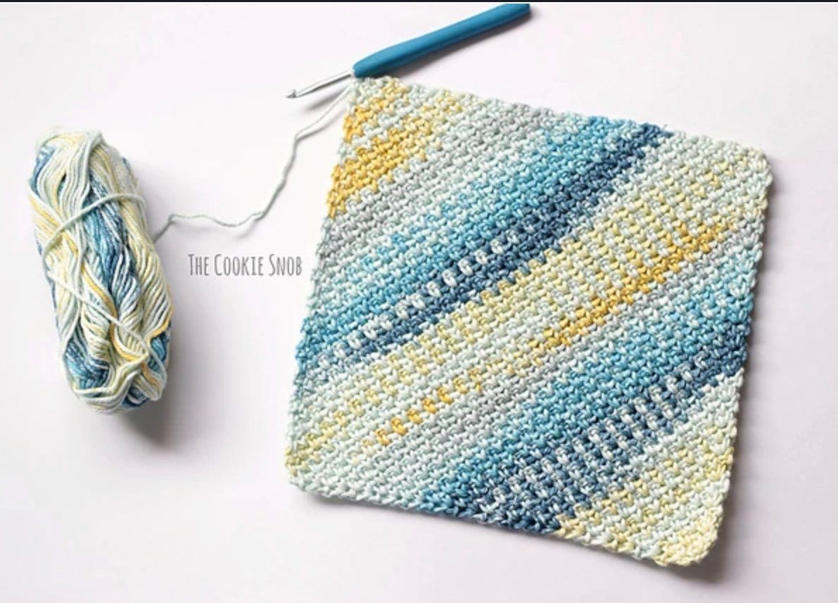 Crochet 201: Moss stitch washcloth 