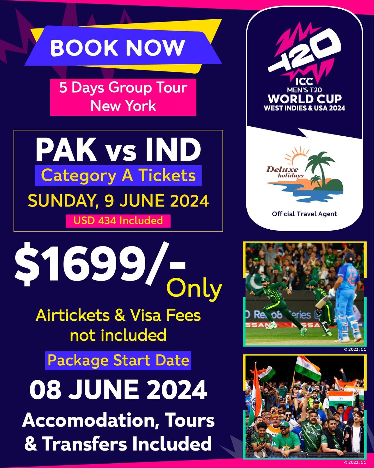 USA T20 WORLD CUP 5 DAYS GROUP TOUR! Ž  PAKISTAN VS INDIA EXPERIENCE IN NEW YORK, USA! µ°®³