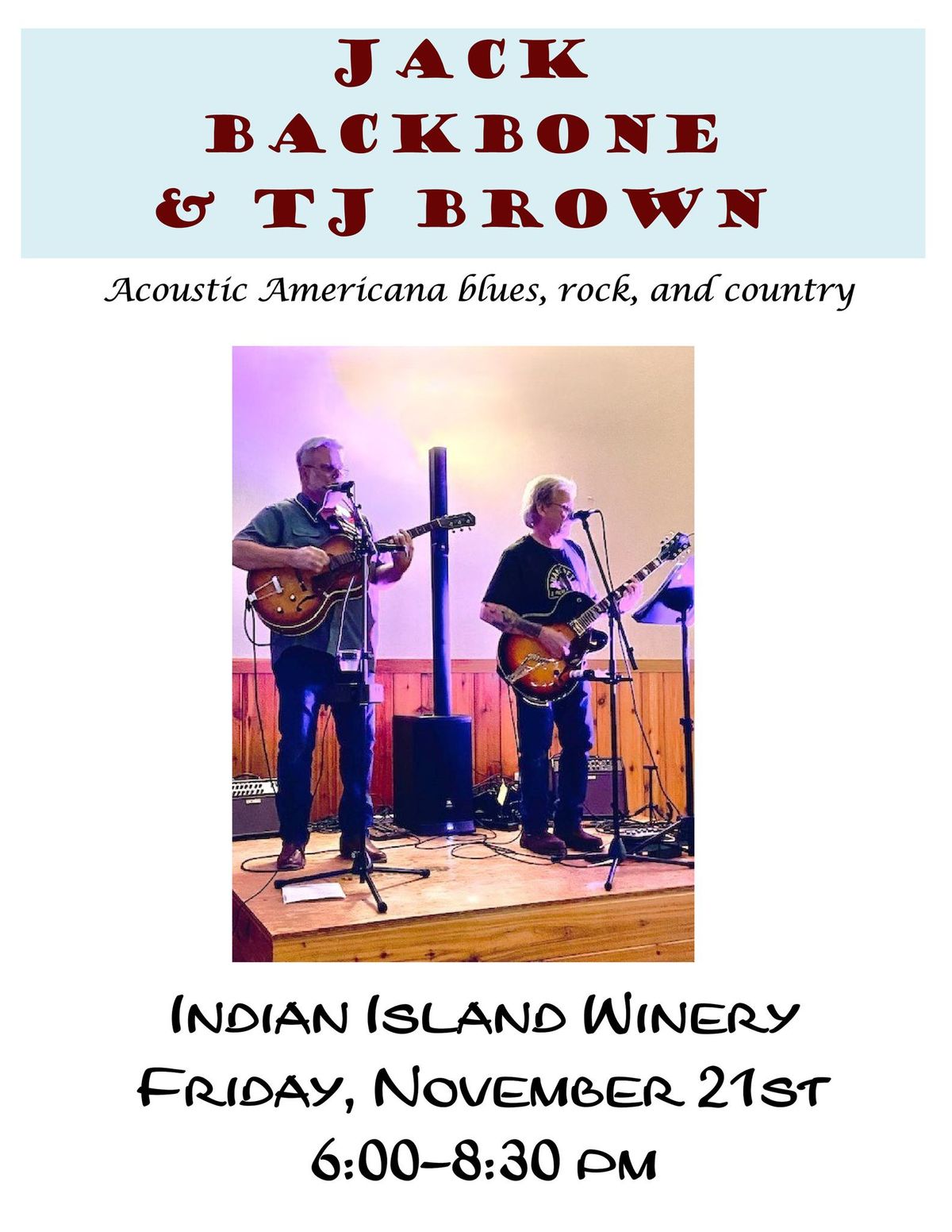 Jack Backbone & Tj Brown at Indian Island Winery