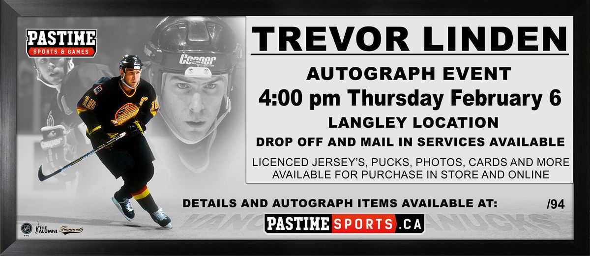 Trevor Linden Autograph Event