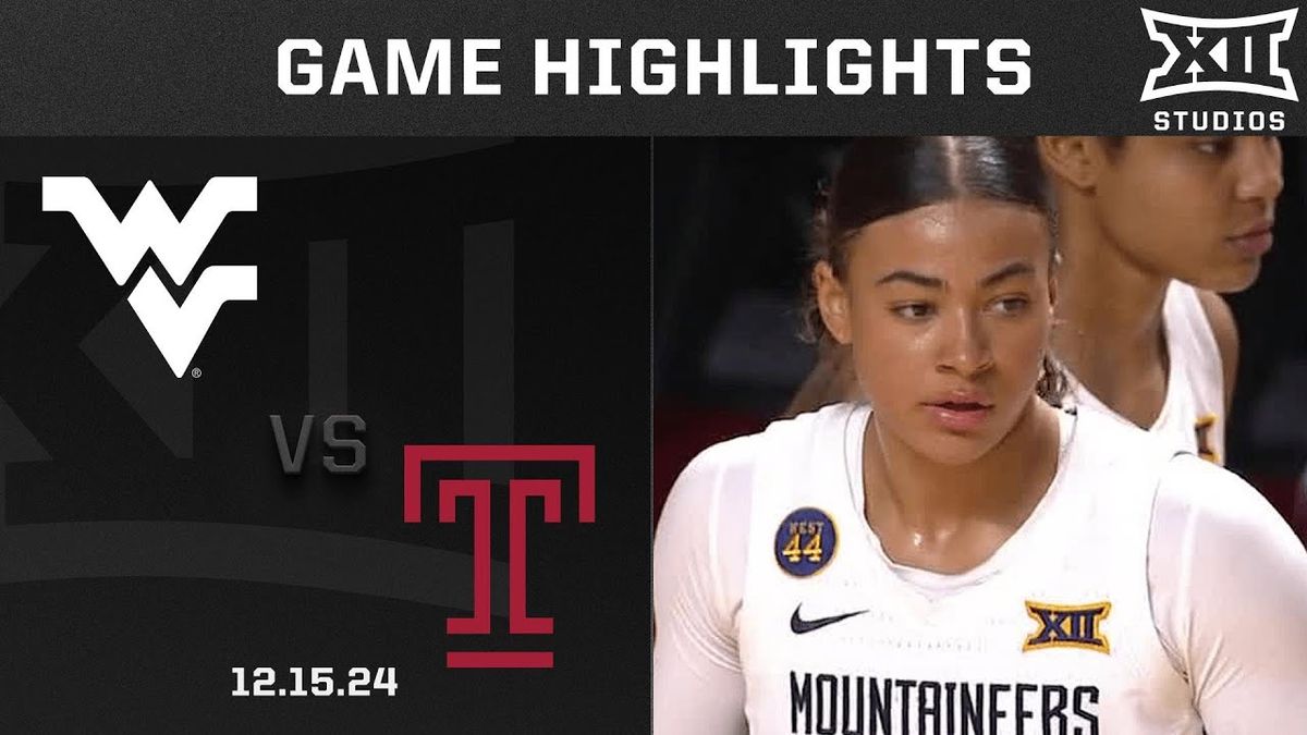 West Virginia Mountaineers Women's Basketball vs. Temple Owls Women's Basketball