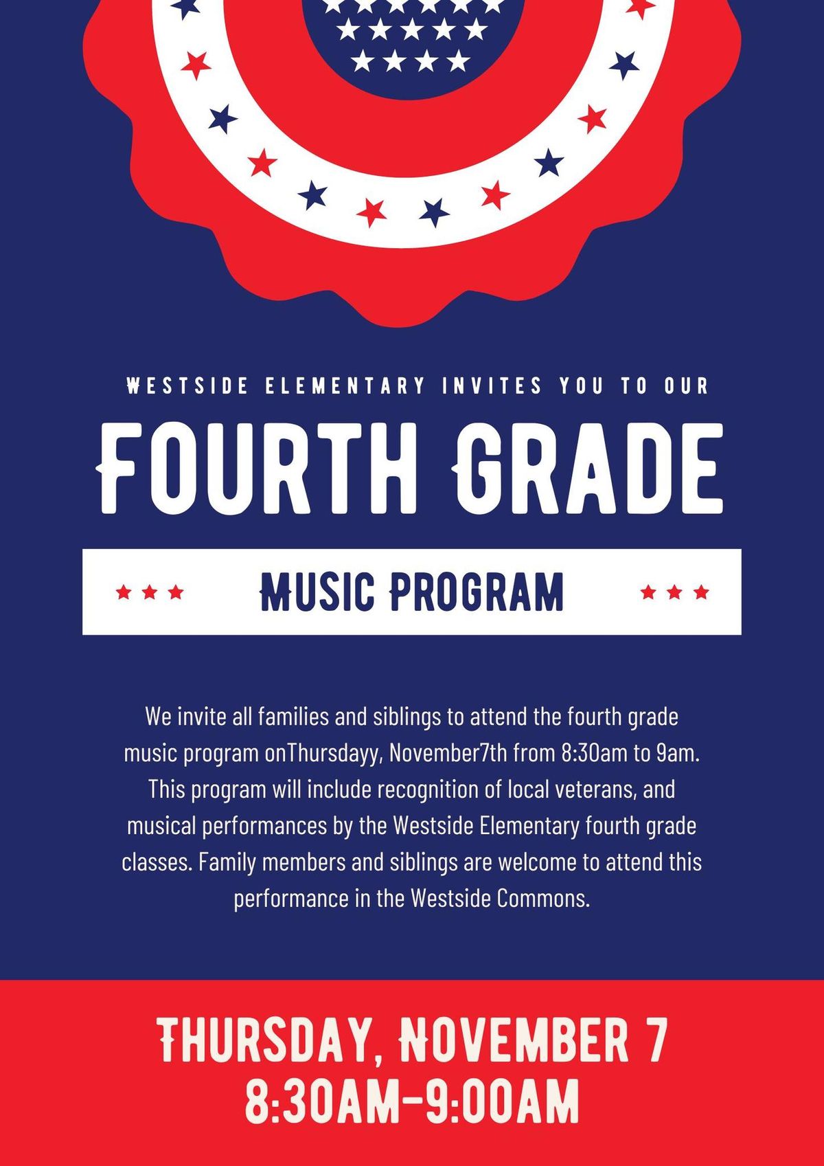 4th Grade Music Program