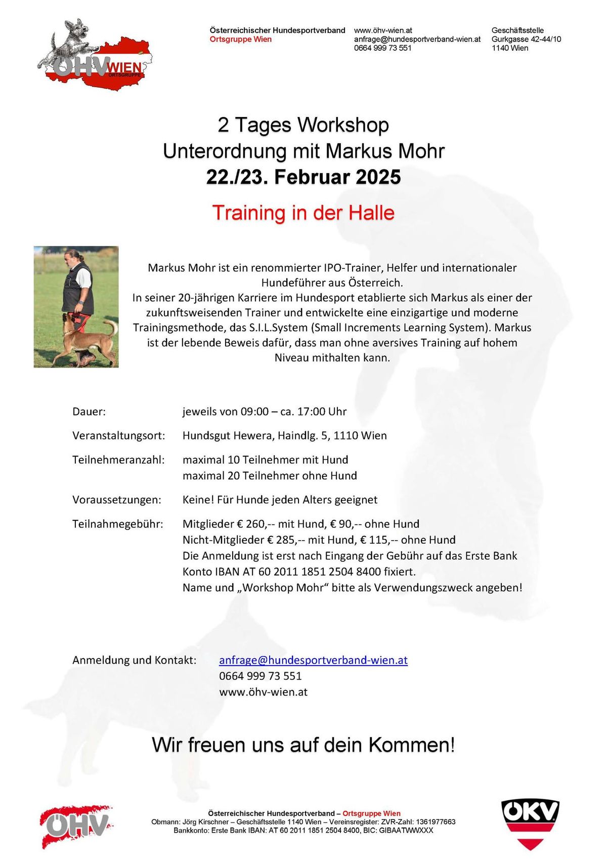 Workshop Unterordnung mit Markus Mohr