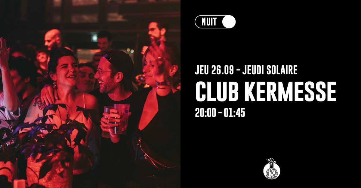 JEUDI SOLAIRE : Club Kermesse