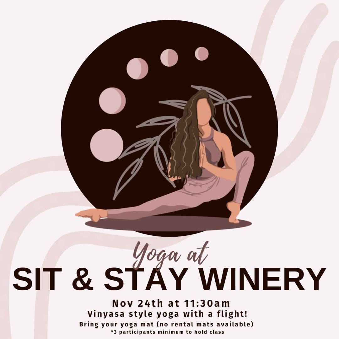 Yoga at Sit & Stay Winery