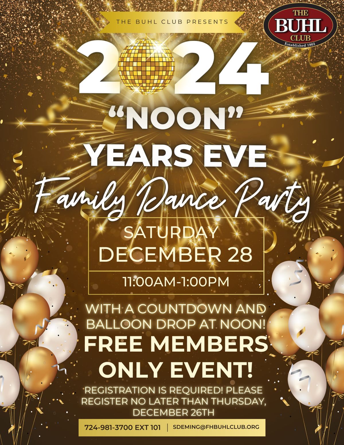 2024 Noon Year's Eve Family Dance Party