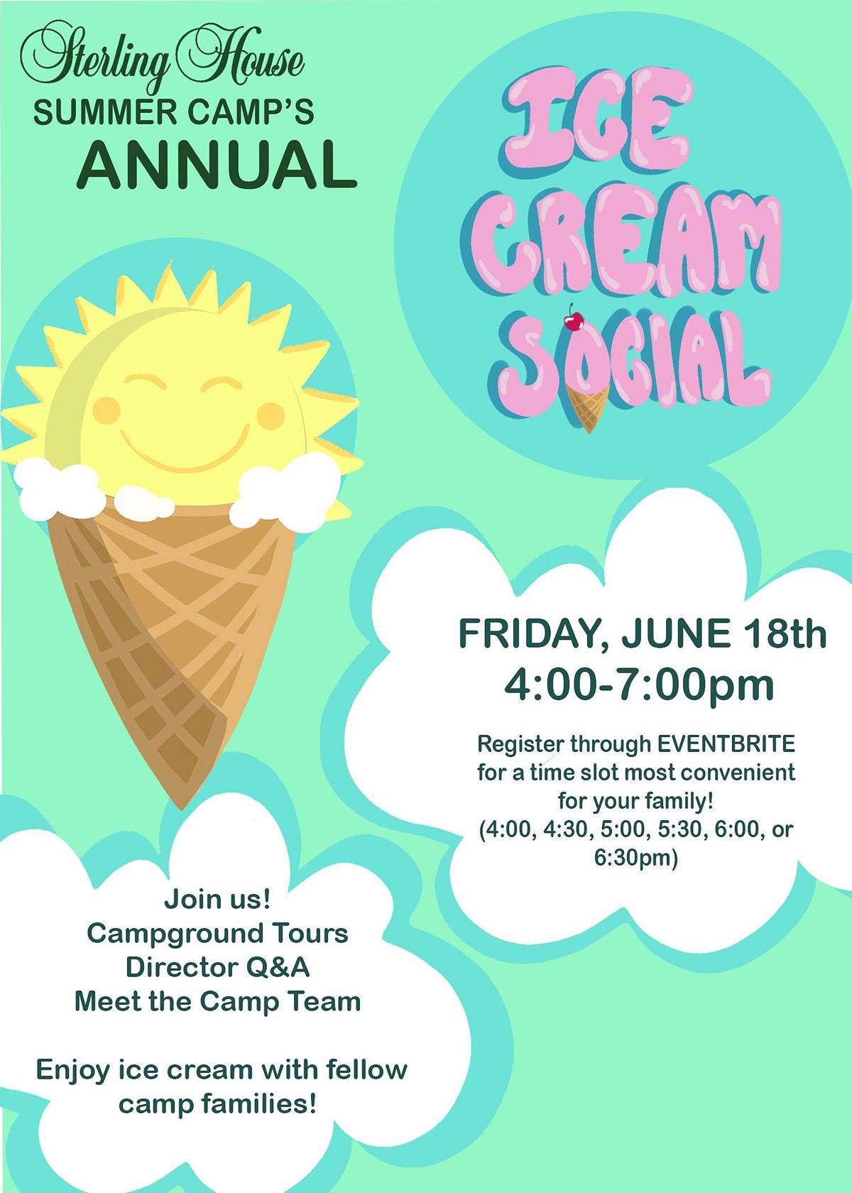 Summer Camp Ice Cream Social Sterling House Community Center Stratford 18 June 2021