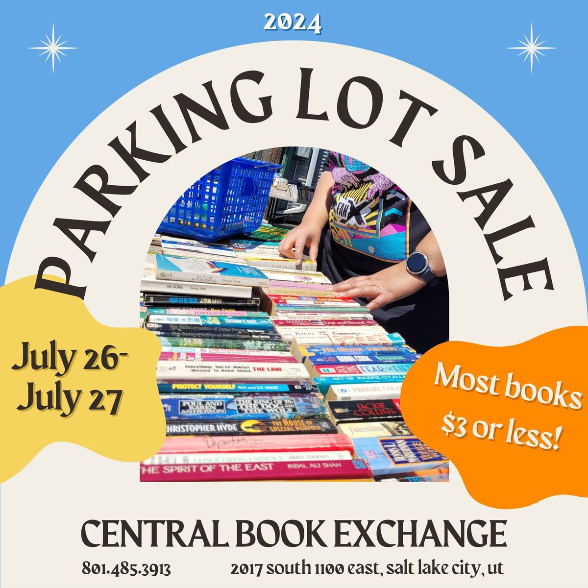 Parking Lot Sale! Annual event!