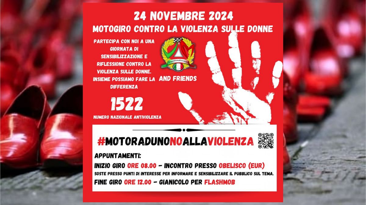 #MotoradunoNoAllaViolenza