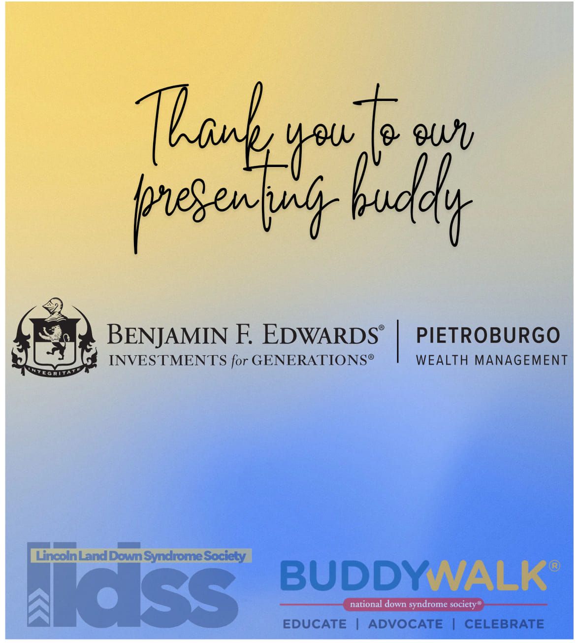 Lincoln Land Down Syndrome Society Buddy Walk  presented by Benjamin F. Edwards 