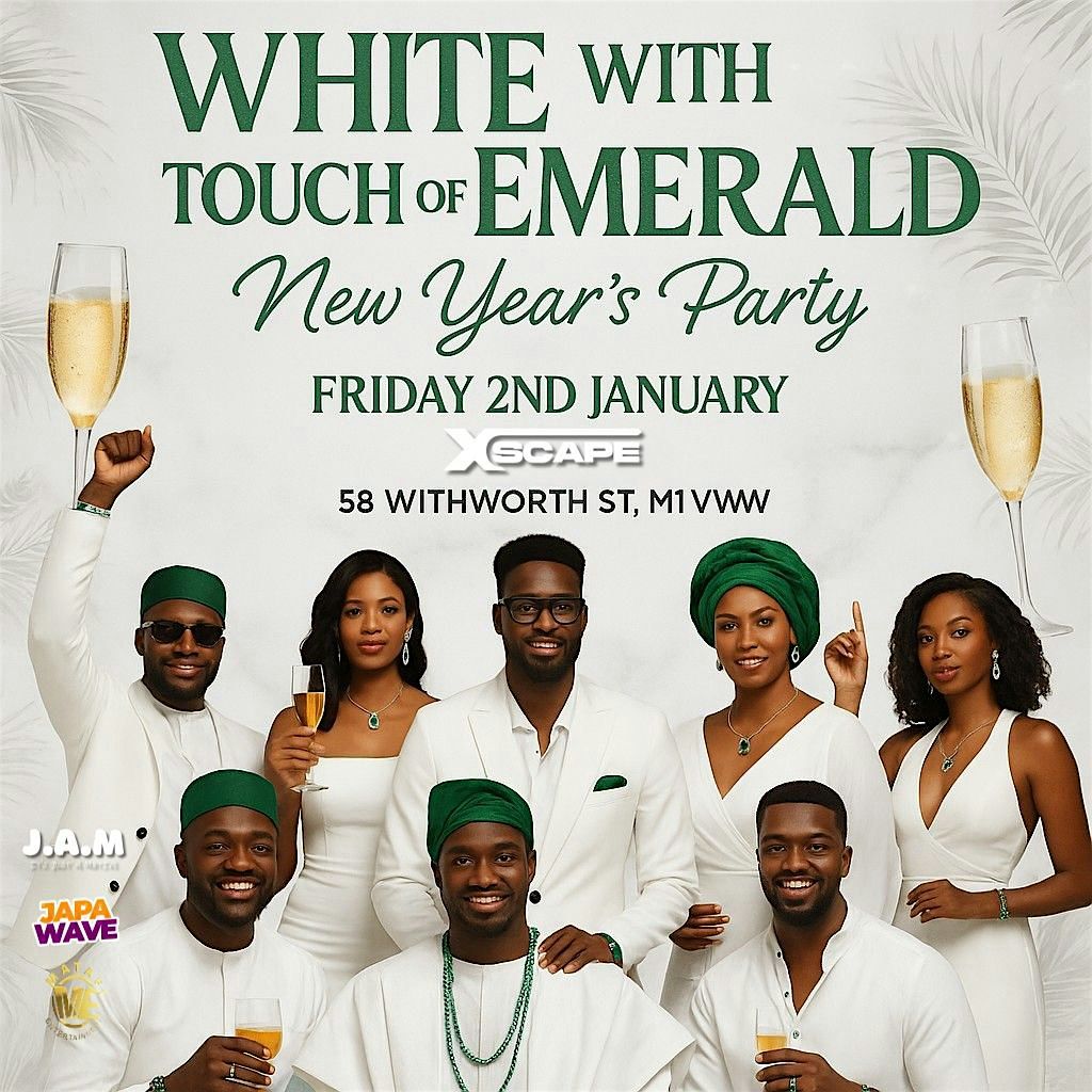 NEW YEAR'S PARTY (White With Touch Of Emerald) - Afrobeats\/HipHop\/Amapiano