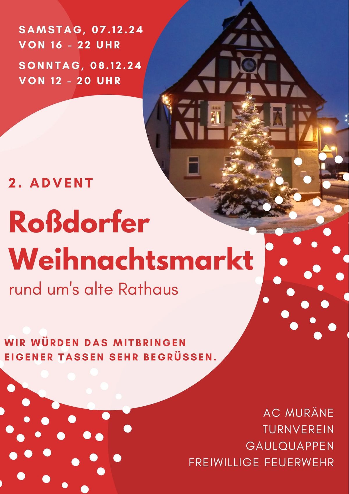 Ro\u00dfdorfer Weihnachtsmarkt 2024 - 2. Adventswochenende