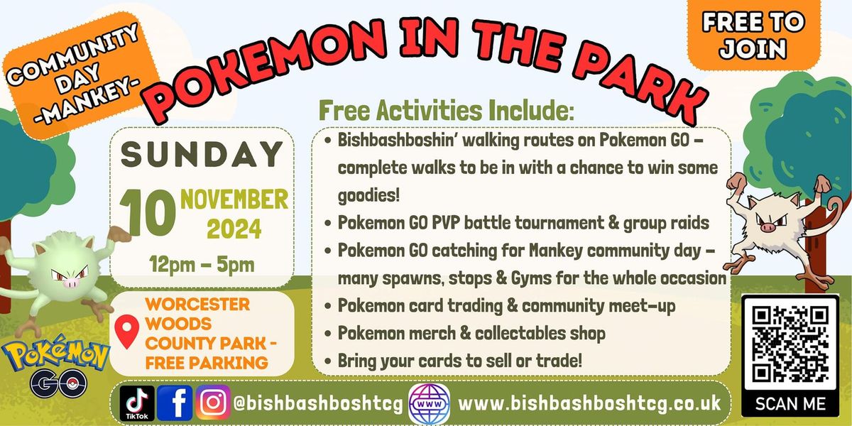 Pokemon in the Park - Mankey Community Day Edition