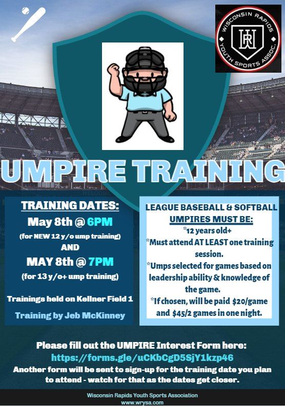 WRYSA Umpire Training - 2 sessions offered