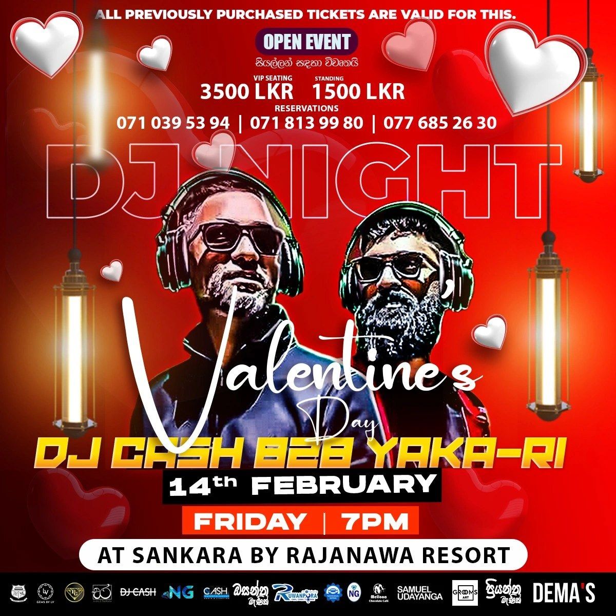 Electrifying Valentine's Day DJ Night featuring DJ Cash ft. Yaka RI! \ud83c\udfa7\u2728