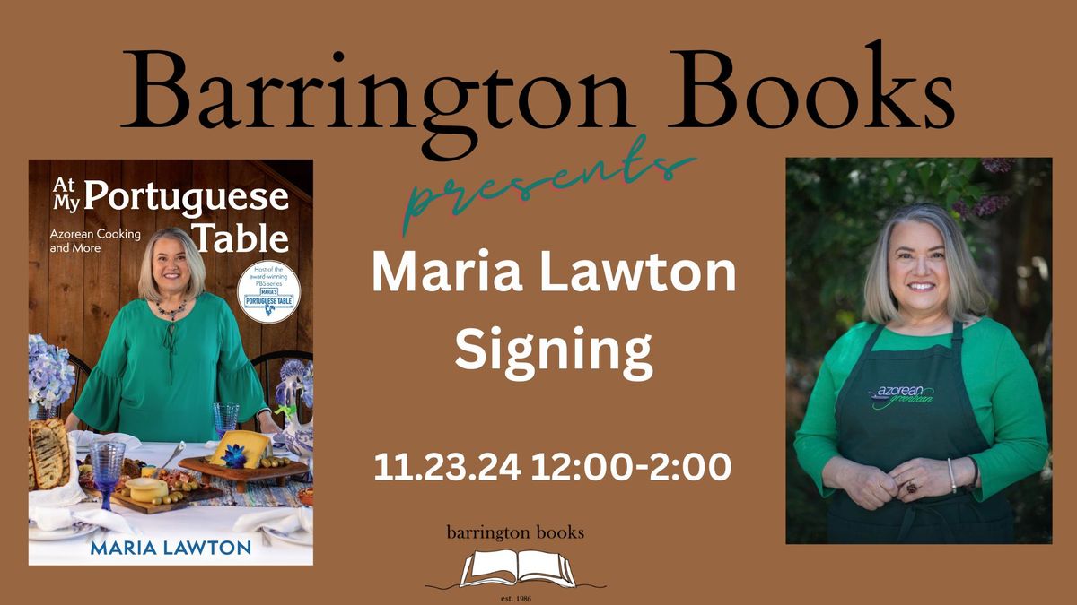 Maria Lawton, the "Azorean Greenbean" Cookbook Signing