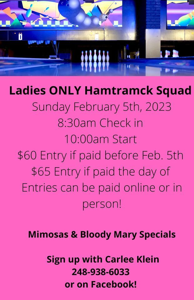 2023 Ladies Only Hamtramck Squad , Vision Lanes, Westland, 5 February 2023